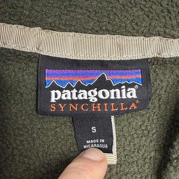 Patagonia Womens Lightweight Synchilla Snap-T Fleece Pullover Green Light Blue S - Picture 7 of 11